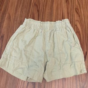 Sage Green Linen Shorts